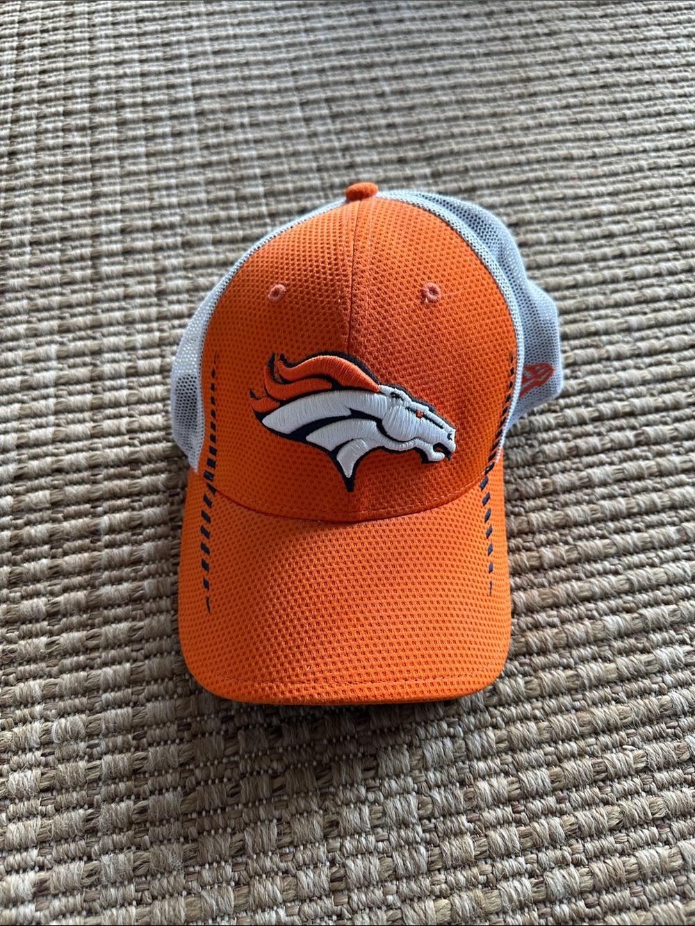 New Era Denver Broncos Orange and Gray Mesh Hat